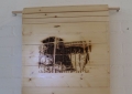 Glasshouse Station (Budapest), object 2015 of wooden seal lasercutter burnt